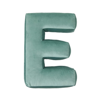 Betty's Home - Pillow Velour Letter E Mint - Swanky Boutique