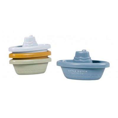 Little Dutch - Bath Boats Stackable Blue - Swanky Boutique