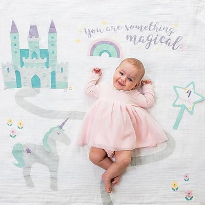 lulujo - First Year Kit - Milestone Swaddle + 14 Cards - 'Something Magical' - swanky boutique malta