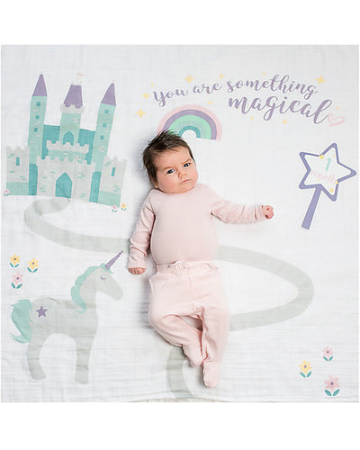 lulujo - First Year Kit - Milestone Swaddle + 14 Cards - 'Something Magical' - swanky boutique malta