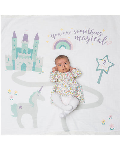 lulujo - First Year Kit - Milestone Swaddle + 14 Cards - 'Something Magical' - swanky boutique malta