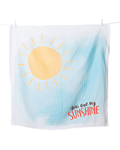 lulujo - First Year Kit - Milestone Swaddle + 14 Cards - 'You Are My Sunshine' - swanky boutique malta