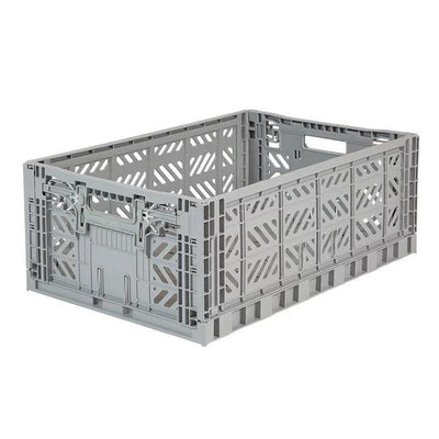 Aykasa - Storage Box Folding Crate Grey Various Sizes - Swanky Boutique