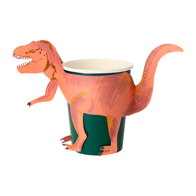 meri meri - party cups 8 pack dinosaur - swanky boutique malta