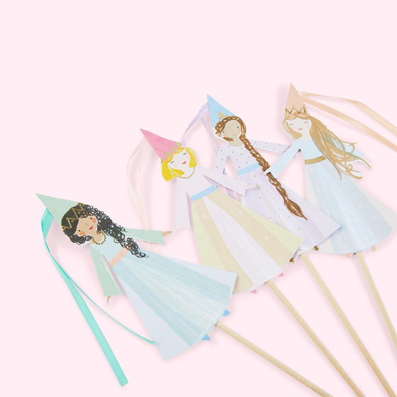 meri meri - cake toppers set of 4 magical princess - swanky boutique malta