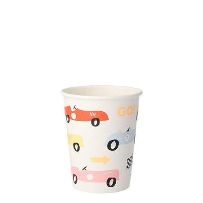 meri meri -party cups pack of 8 race cars - swanky boutique malta