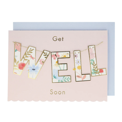 meri meri - card get well soon garland - swanky boutique malta