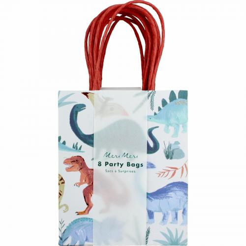 Party Gift Bags, 8 Pack - Dinosaur Kingdom