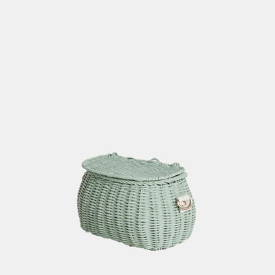 olli ella - Basket Bag, Mini Chari - Rattan Mint - swanky boutique malta
