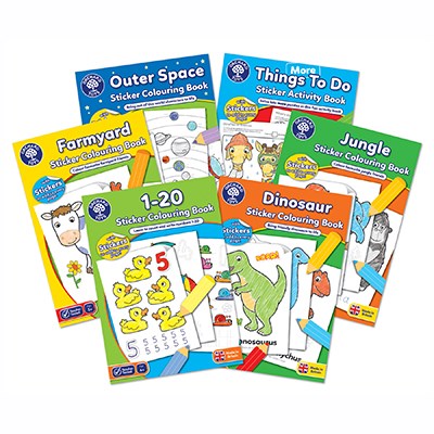 orchard toys - Sticker Colouring Book, Numbers 1-20 (4+ Years) - swanky boutique malta