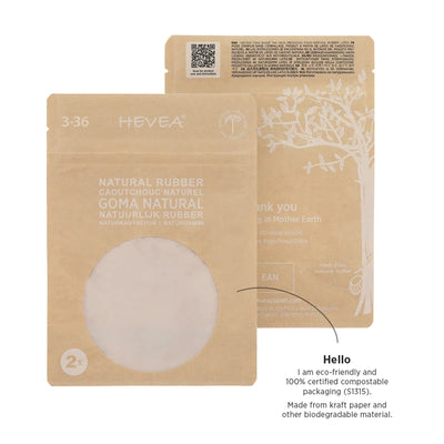 hevea - pacifiers 2 pack round 3-36 months baby blush & rosewood - swanky boutique malta