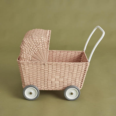 Strolley, Rattan - Rose Pink