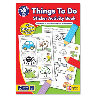 orchard toys - Sticker Activity Book - Things To Do (5+ Years) - swanky boutique malta