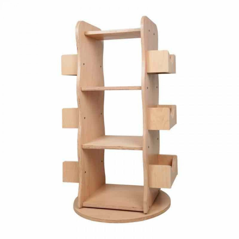 Bookcase, 360 Rotating Library - Natural