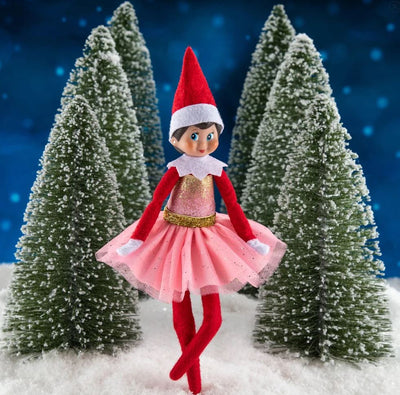 The Elf on the Shelf Extras: Claus Couture Collection - Pink Sparkly Party Dress - swanky boutique malta