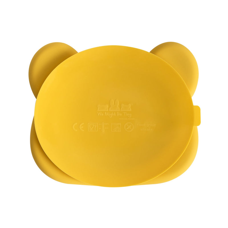 We Might Be Tiny - Plate Bear Stickie Suction Yellow - Swanky Boutique
