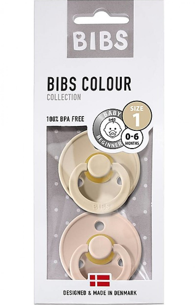 BIBS Pacifiers 2-pack, Size 1 (0+ months) - Ivory & Blush Swanky Boutique