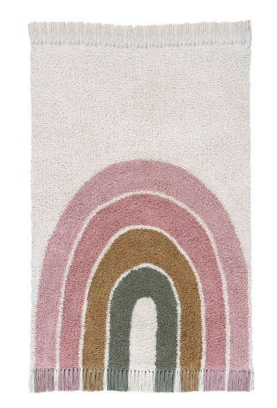 Little Dutch - Rug Rainbow Print Pink 130x90cm - Swanky Boutique