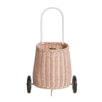 olli ella - Basket on wheels, Luggy - Rattan Rose - swanky boutique malta