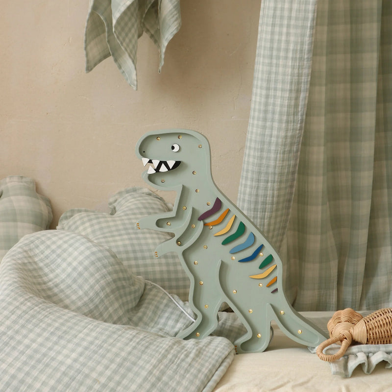 Lamp Night Light T Rex Khaki Pastel Swanky Boutique