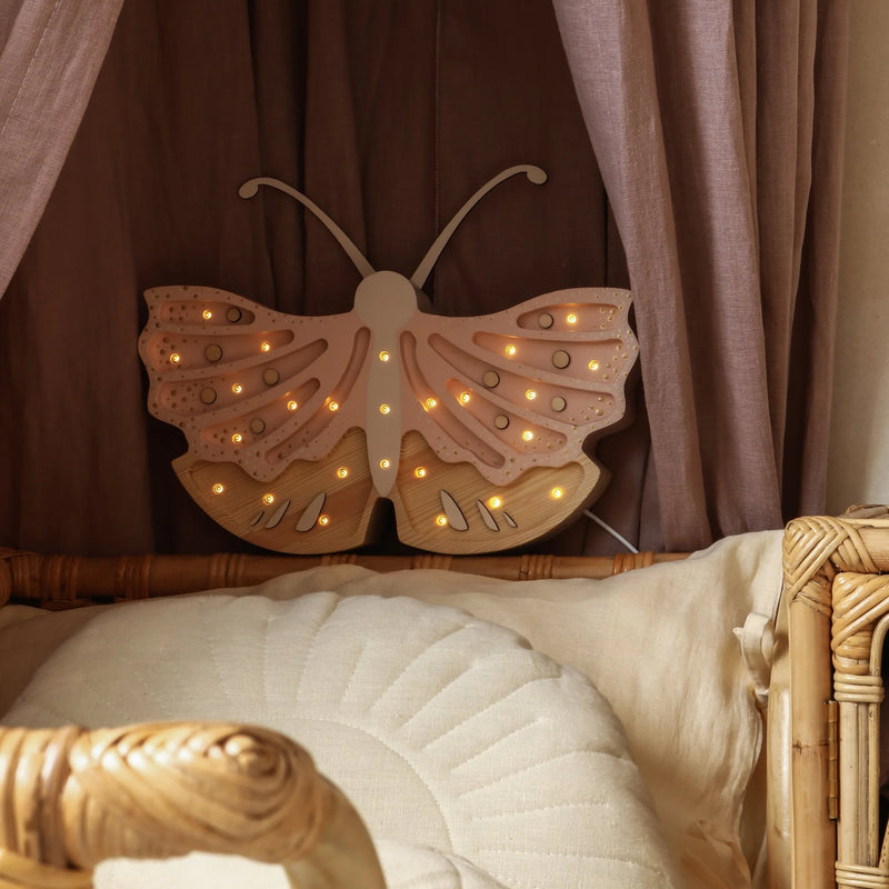 Lamp Night Light, Butterfly - Strawberry Cream