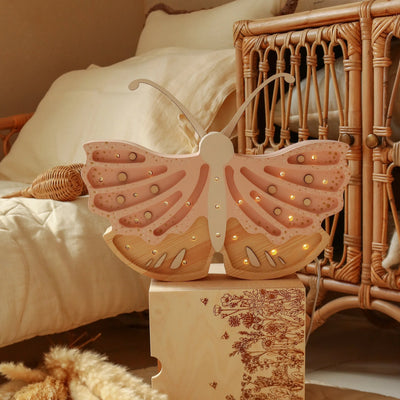 Lamp Night Light, Butterfly - Strawberry Cream