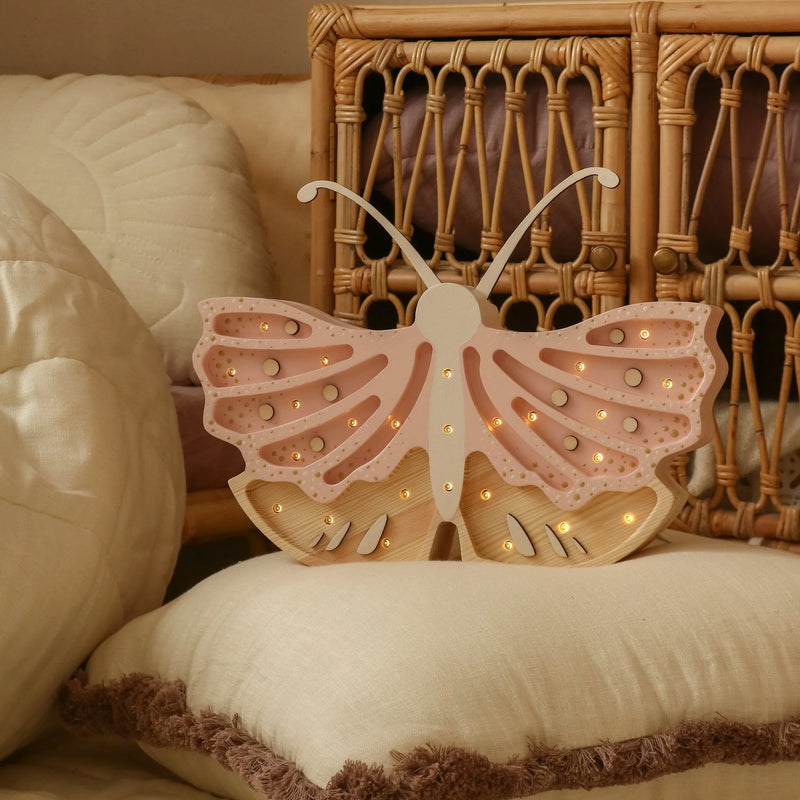 Lamp Night Light, Butterfly - Strawberry Cream