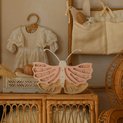 Lamp Night Light, Butterfly - Strawberry Cream