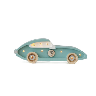 little lights - Lamp Night Light Mini, Race Car - Retro Blue - swanky boutique malta