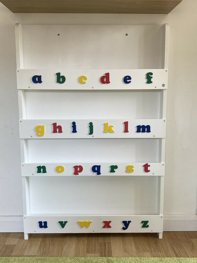 tidy books - Bookcase - White with Multi-Coloured Alphabet - swanky boutique malta