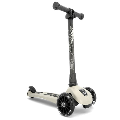Scoot & Ride - Scooter Highwaykick 3 LED Lights Ash Grey (3-6 Years Old) - Swanky Boutique