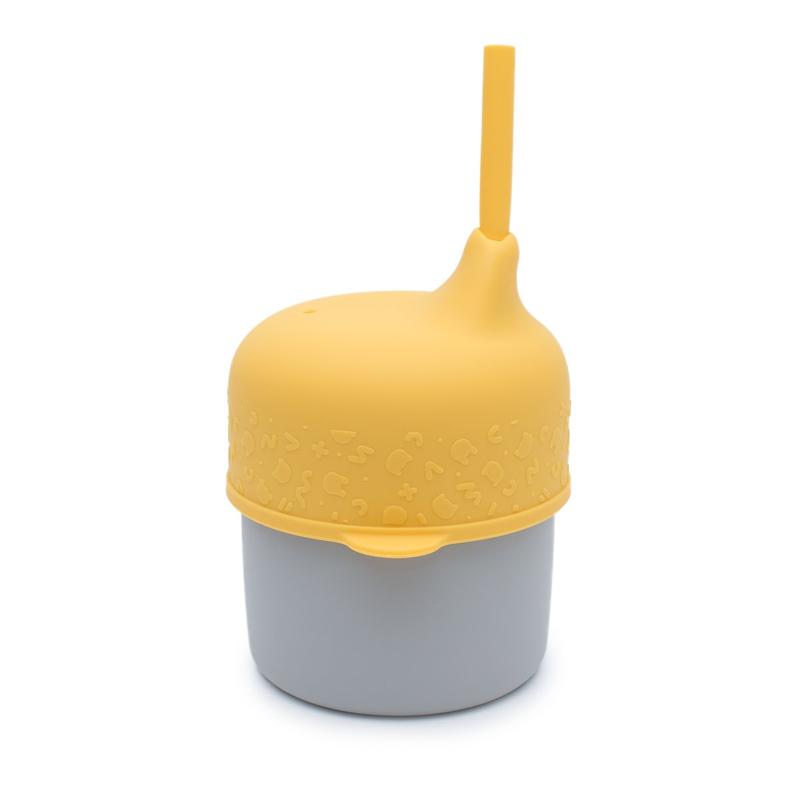 We Might Be Tiny - Sippie Lid and Mini Straw Set Yellow - Swanky Boutique