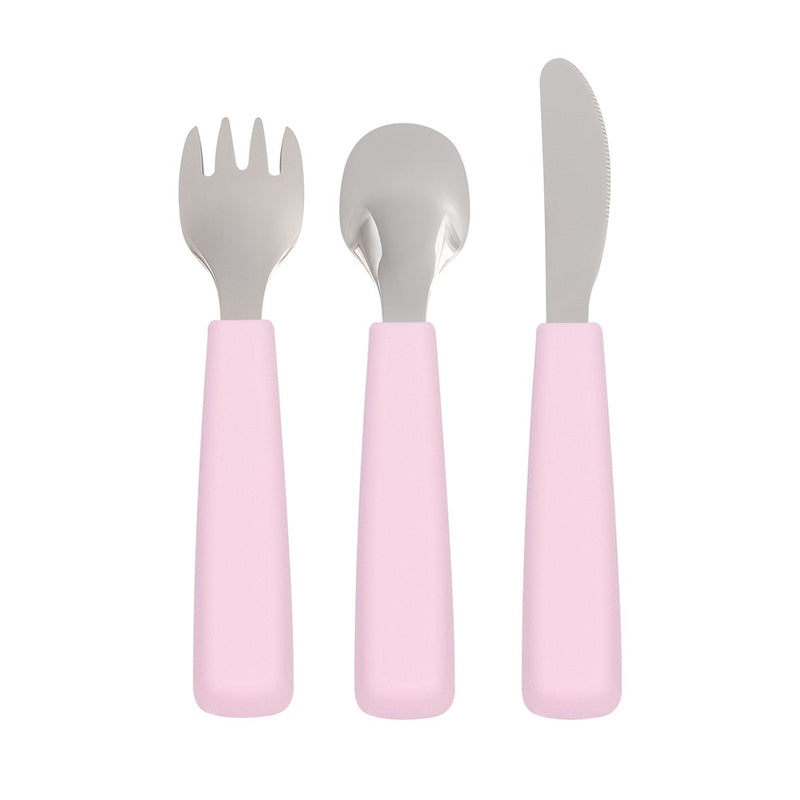 We Might Be Tiny - Cutlery Set of 3 Toddler Feedie Powder Pink - Swanky Boutique