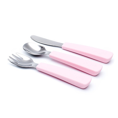 Cutlery Set of 3, Toddler Feedie - Powder Pink