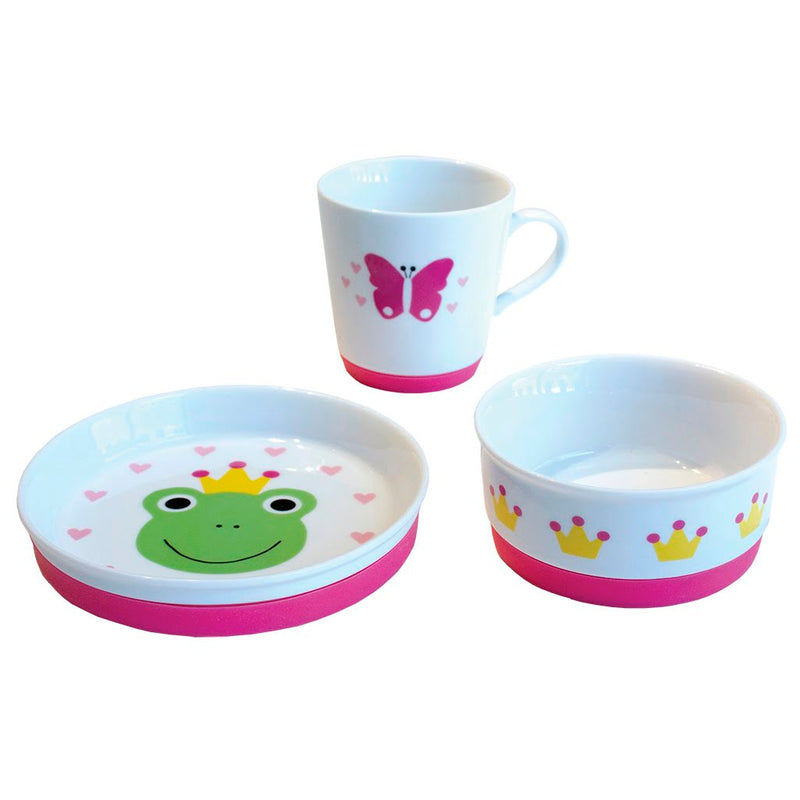 Dinner Set, Porcelain - Pink Frog