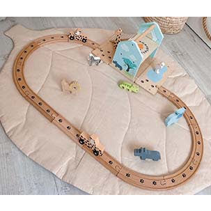 Jabadabado - Train Set Wooden 25 Pieces Safari - Swanky Boutique