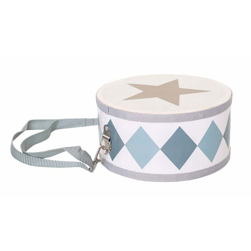 Drum and 2 Drumsticks, Diamond - Blue