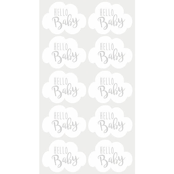 Jabadabado - Stickers Baby Shower Pack of 12 Hello Baby - Swanky Boutique