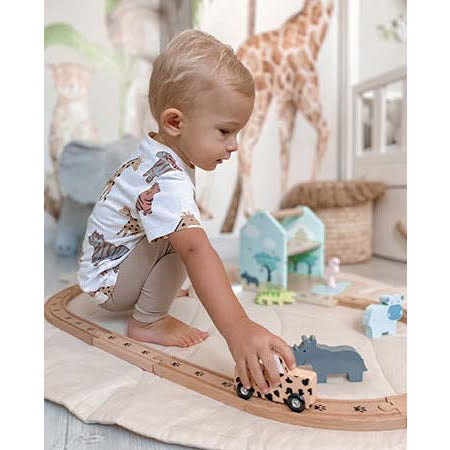 Jabadabado - Train Set Wooden 25 Pieces Safari - Swanky Boutique