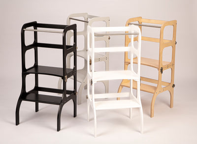 Ette Tete - Learning Tower 2 in 1 Step'N' Sit Natural Silver - Swanky Boutique