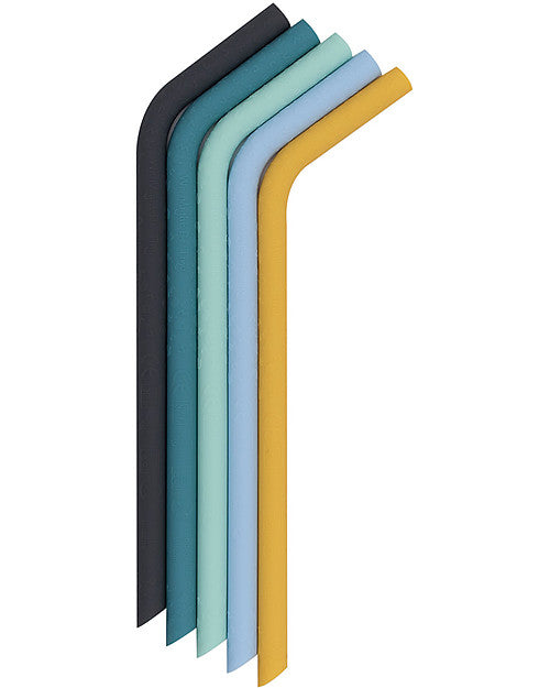We Might Be Tiny - Straws 5 Pack Silicone Bendie Blue - Swanky Boutique
