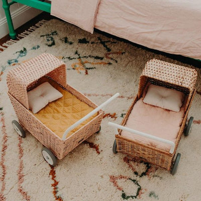 Strolley, Rattan - Rose Pink