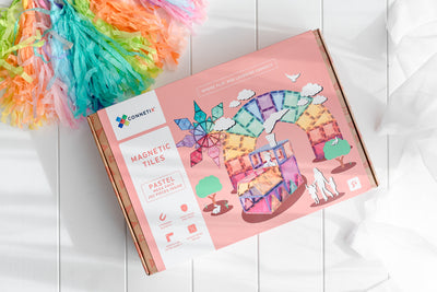 Connetix - Magnetic Tiles Pastel Rainbow Mega Pack 202 Pieces - Swanky Boutique